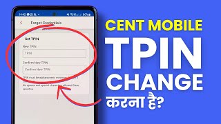 Change TPin of Central Bank of India Account  Cent Mobile me TPin Kaise Change Kare [upl. by Sadira127]