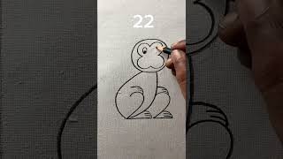 How to draw a monkey with pencil [upl. by Liggett]