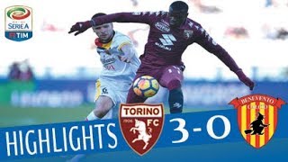 Torino  Benevento 30  Highlights  Giornata 22  Serie A TIM 201718 [upl. by Aicatsue]