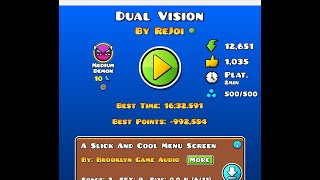 DUAL VISION MEDIUM DEMON Geometry Dash [upl. by Imekawulo]