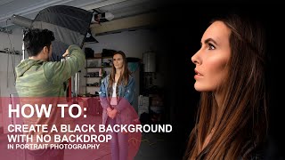 HOW TO create the black background effect without having a backdrop using ONE light [upl. by Asina]