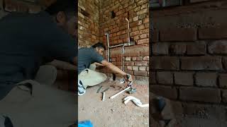 wall conduit electrical work electrical piping trendingshorts shorts [upl. by Aivatal]