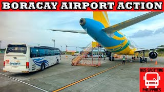 CATICLAN BORACAY AIRPORT AIRSIDE BUS ACTION [upl. by Wehner]