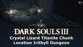 Dark Souls III Crystal Lizard Titanite Chunk Location Irithyll Dungeon [upl. by Azile55]