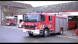 Fleurus Pompiers avec Autopompe  Elévateur  Officier [upl. by Kenay]