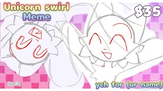 Unicorn swirl meme animation  YCH open [upl. by Wendelin]