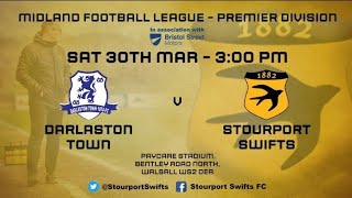 Matchday Darlaston Town FC vs Stourport swifts In The Midland football league Premier Division [upl. by Xenos]