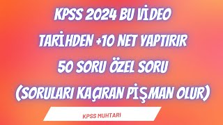 KPSS 2024 TARİH SORULARDAN GARANTİ ÇIKABİLECEK SORULARkpssgüncelkpss2024 kpsstarihkpssykstyt [upl. by Dnalsor]