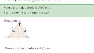 Dreiecke konstruieren  Kongruenzsatz SWS [upl. by Asante]