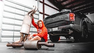 Making the F150 Raptor sound like a RAPTOR Should  AWE Exhaust Install [upl. by Ytsirk]