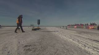 M3 E30 Breaks the record for Worlds fastest car on ice 34682 kmt [upl. by Schulman]