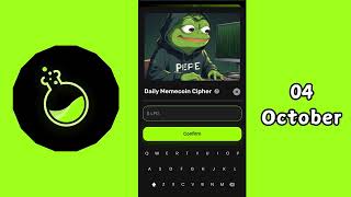 Memes Lab Bot Daily Cipher Code 4 October Memes Lab Cipher Code Memelab Daily Cipher  Memelab [upl. by Harvey]