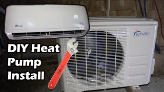 How to Install a Mini Split Heat Pump  Senville 9000 BTU [upl. by Ianthe583]