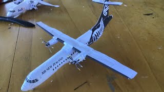 AIR NEW ZEALAND ATR 72600 paper craft [upl. by Ardiedak]