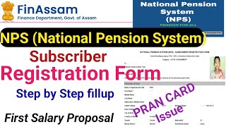 NPS Registration Form Fillup 🙏full details 👈New PRAN No issue 🙏Finassam NPS form👈NSDL cra subscriber [upl. by Aroda]