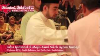 Lafaz Ijabkabul di Majlis Akad Nikah Liyana Jasmay [upl. by Engracia]