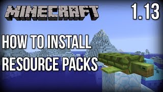 How to INSTALL Resource Packs for Minecraft 113 Update Aquatic Faithful x32 [upl. by Kezer312]