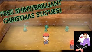 NEW CHRISTMAS STATUES FREE NEW BRILLIANT STATUES Mystery Gift  Pokemon BDSP [upl. by Ayouqat496]