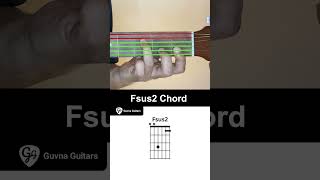 How To Play The Fsus2 Chord On Guitar  Guvna Guitars [upl. by Kaila]