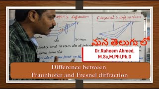 Fraunhofer and Fresnel diffraction in Telugu  Difference between Fraunhofer and Fresnel diffraction [upl. by Capp]