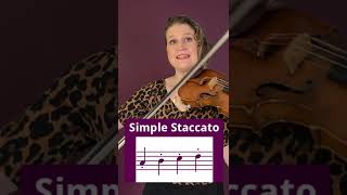 SIMPLE STACCATO violin bowing technique [upl. by Unhsiv]