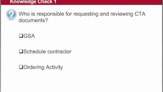 GSA Training Contractor Team Arrangements CTAs  4 of 9 [upl. by Zerdna]