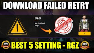 Download Failed Retry Problem 100 Solve Free Fire Max  How To Solve Download Failed Retry 2024 [upl. by Nagah894]