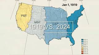 Mapping Time Evolution of US Time Zone Boundaries [upl. by Nohsyar]