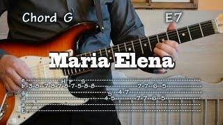 Maria Elena  Guitar lesson como tocar レッスン  урок табулатуры [upl. by Lemkul972]