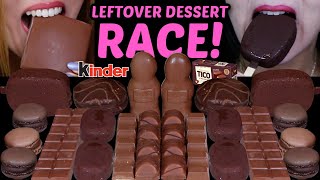 ASMR LEFTOVER DESSERT RACE KLONDIKE BAR DARK CHOCOLATE TICO ICE CREAM DOVE ICE CREAM KINDER 먹방 [upl. by Siva]