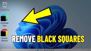 Remove Black Boxes on Desktop Icons in Windows 11  10  How To Fix Black Squares on Desktop Icons [upl. by Quintie508]