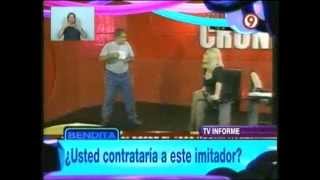 Anabela y el imitador de Curly quotBenditaquot  Canal 9 [upl. by Rehpotsirk332]