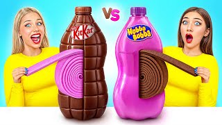 Bubble Gum vs Chocolate Food Challenge  Prank Wars by Choco DO [upl. by Hsenid]