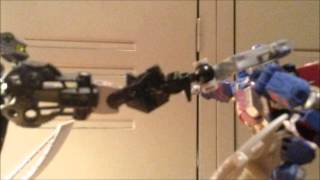 optimus vs lockdownlockdown death stop motion [upl. by Anhpad]