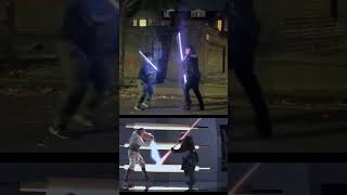 ObiWan vs Maul side by side starwars lightsaber jedi sith obiwankenobi darthmaul [upl. by Nnorahs]