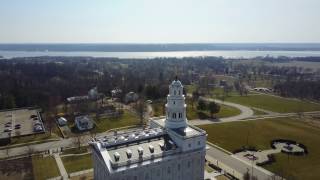 20170304  Nauvoo Temple Angel Moronis View And Flight ToFrom River  4K [upl. by Ettelloc]