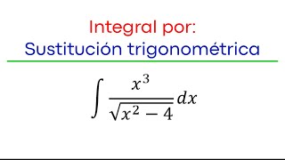 4 Integral por sustitución trigonométrica [upl. by Acsehcnarf]