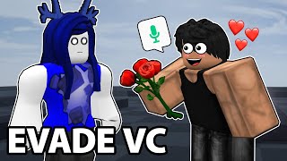 GIRL VOICE TROLLING IN EVADE  Roblox VC Funny Moments [upl. by Aremmat]