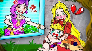 🐾paper dolls🐾 Poor Mother and Daughter Rapunzel vs Rich Grandmother  Rapunzel Family [upl. by Ursulina112]