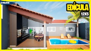 Casa Edícula com 2 Quartos Área de Lazer e Piscina de 12x5 metros [upl. by Ecnav209]