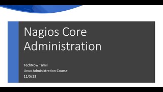 Nagios Core Installation and Configuration Tamil  Introduction to Linux Monitoring Systems [upl. by Bonnes]