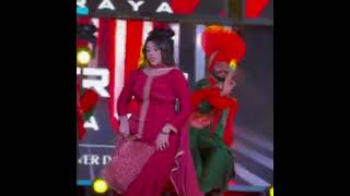 Girl in Red SatinSilk Dance with Punjabi Song [upl. by Enecnarf209]