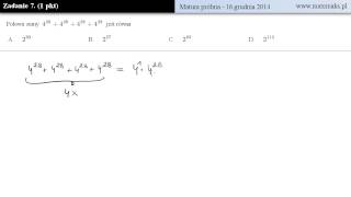 Zadanie 7  matura próbna  grudzień 2014 [upl. by Anelaf736]