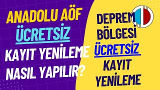 Anadolu Aöf Bahar Dönemi Ücretsiz Nasıl Yapılır Aöf Ders Seçimi Kayıt Yenileme [upl. by Aneehsat]