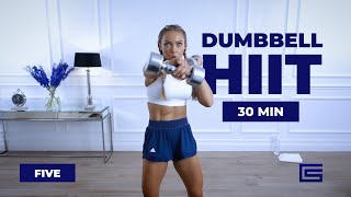 30 MINUTE DUMBBELL HIIT WORKOUT  Bodyweight  Complex Series  Day 5 [upl. by Paget]