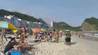 🇧🇷 Rio de Janeiro Brazil Rasta Beach Walking Leme Copacabana [upl. by Pittman]