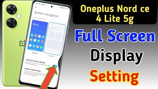 Oneplus nord ce 4 lite 5g full screen mode settings  How to use full screen display in Oneplus [upl. by Mun560]