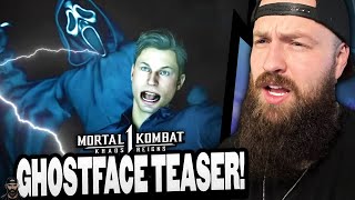 GHOSTFACE NEW Teaser Trailer REACTION  Mortal Kombat 1 [upl. by Cyd992]