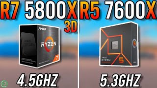 Ryzen 7 5800X3D vs Ryzen 5 7600X  Any Difference [upl. by Esyli]