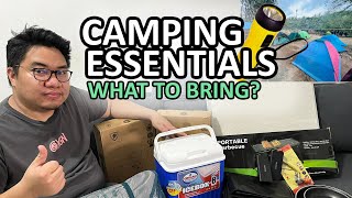 WHAT TO BRING FOR CAMPING 2022  BASIC CAMPING ESSENTIALS FOR BEGINNERS [upl. by Armington]